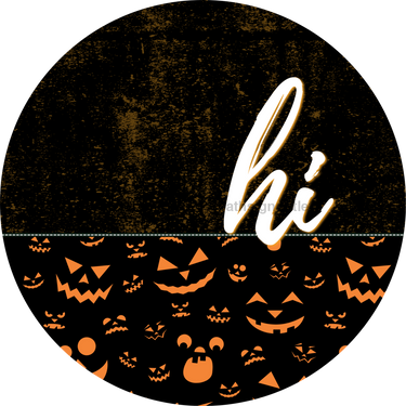 Halloween Door Hanger Dco-01568-Dh 18’ Round Wood